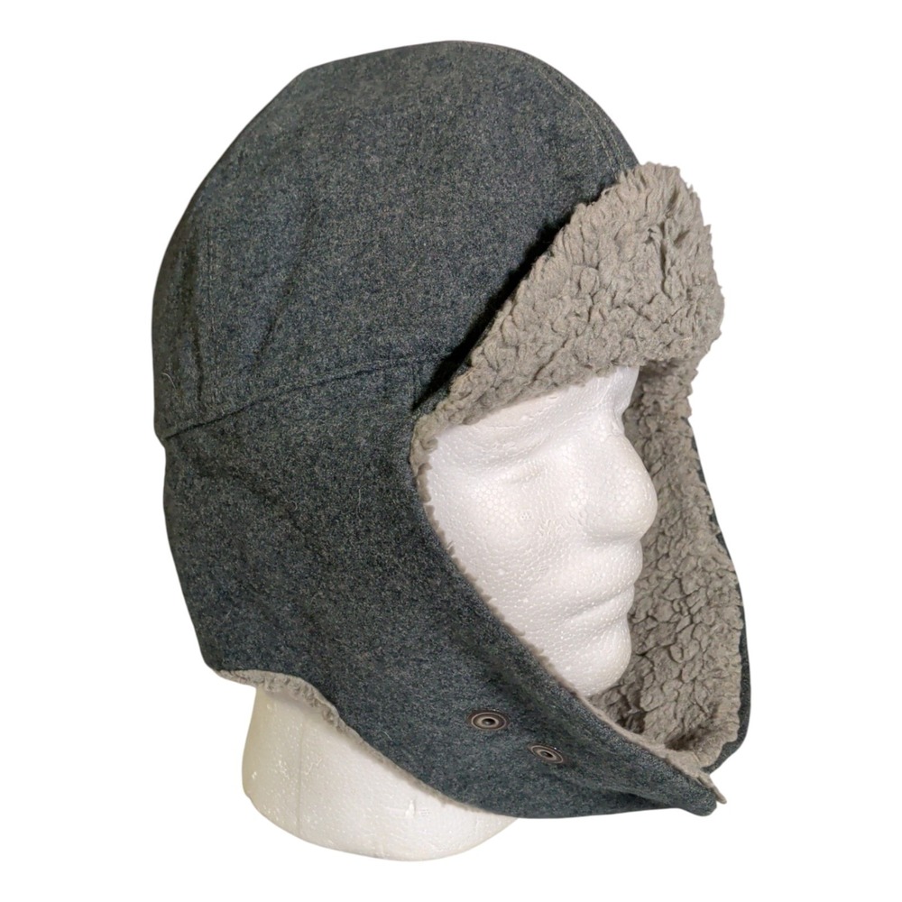 Genuine Vintage Swiss Army Winter Hat Ushanka Wool Trapper Field Cap